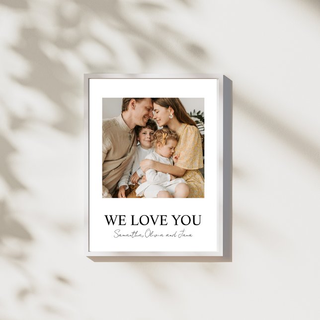 We Love You Mum Photo Poster – Personalised Family (Creator Uploaded)