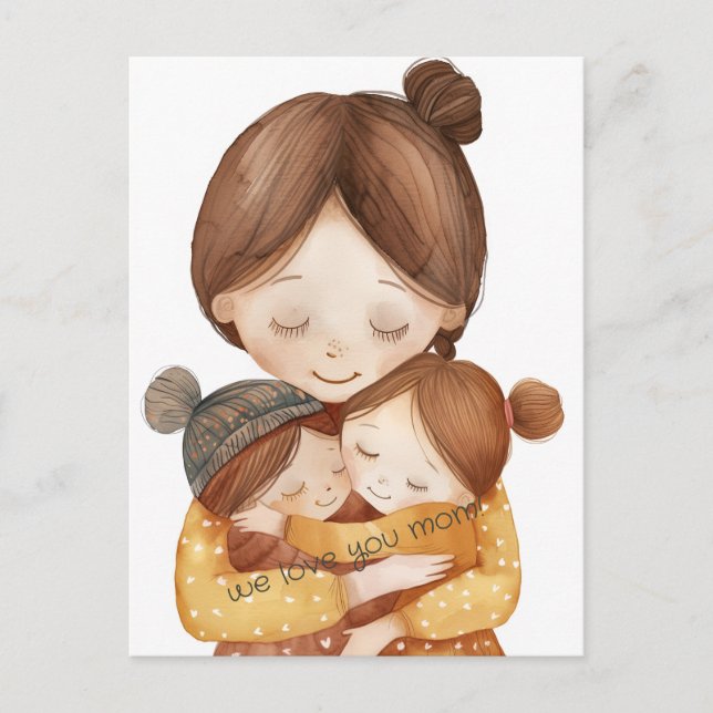 We Love You Mum Postcard (Front)