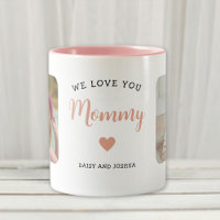 We Love You Mummy 2 Photo Modern Pink