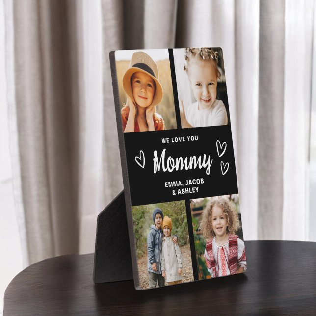 We Love You Mummy Family Modern Photo Collage Plaque (Creator Uploaded)