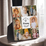 We Love You Mummy Family Modern Photo Collage Plaque<br><div class="desc">The We Love You Mummy Family Modern Photo Collage Plaque is a heartfelt keepsake that celebrates the special bond between a mother and her family. Featuring a customisable design, this plaque allows you to upload your favourite family photos and arrange them into a beautiful collage. The sleek, modern layout is...</div>