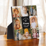 We Love You Mummy Family Modern Photo Collage Plaque<br><div class="desc">The We Love You Mummy Family Modern Photo Collage Plaque is a heartfelt keepsake that celebrates the special bond between a mother and her family. Featuring a customisable design, this plaque allows you to upload your favourite family photos and arrange them into a beautiful collage. The sleek, modern layout is...</div>