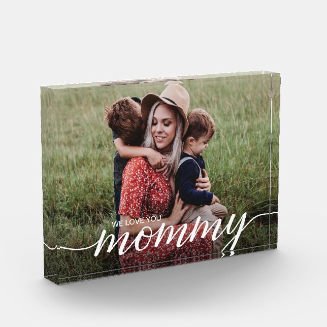 We love you mummy Script Custom photo template Block (Left)