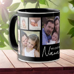 We Love You Nana 13 Photo Collage Black   Mug<br><div class="desc">Surprise your grandmother with a truly unique and sentimental gift – the We Love You nana 13 Photo Collage Black Mug. With its customizable 13 photo template, you can create your own personalized family photo keepsake that she will cherish forever. Perfect for Mother's Day, Grandparents Day, or her birthday, this...</div>