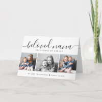 We Love You Nana Black & White Photo Mothers Day