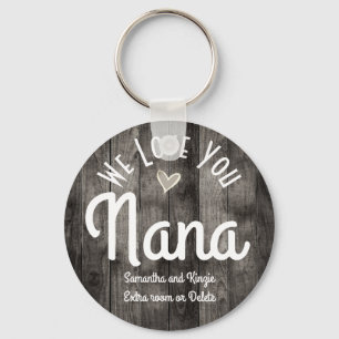 We Love you Nana Custom Names Keychain