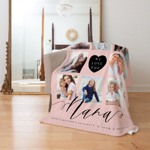 We Love You Nana   Grandchildren & Family Photos Fleece Blanket