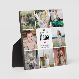 We Love You Nana' Photo Collage Gift Plaque