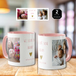 We Love You Nanny 2 Photo Collage Grandma Pink Mug<br><div class="desc">A cute photo mug gift for grandma personalised with 2 photos and name.</div>