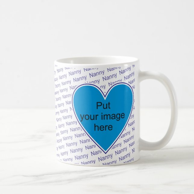 We love you Nanny - personalise with photo Coffee Mug (Right)