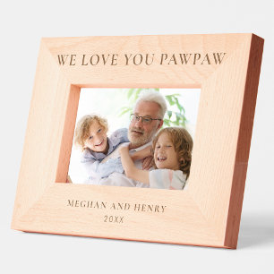 We Love You PawPaw Personalised Photo Frame Gift