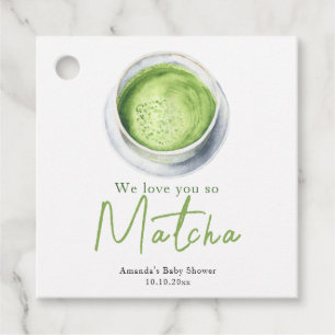 We love you so Matcha Baby Shower Favour Tags