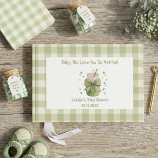 We Love You So Matcha Sage Matcha Bow Guest Book