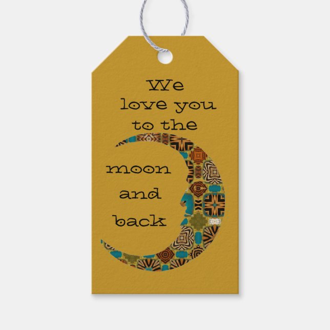 We Love You To The Moon Gift Tag (Front)