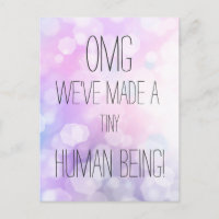 We' made a tiny human - Fun Birth Announcement