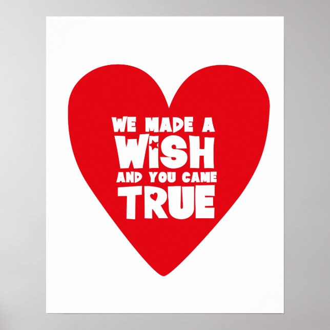 WE MADE A WISH Nursery Poster (Front)