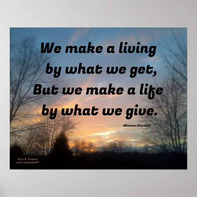 WE MAKE A LIVING WINSTON CHURCHILL  POSTER (Front)