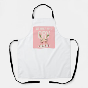 “We Make Boys Cry” Funny Girly Garlic Design Cute Apron