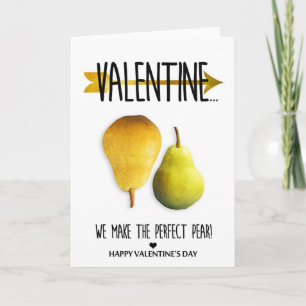 We make  the perfect pear Valentine's Day Holiday Card