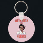 We March for Nurses -  Vintage Black Nurse Key Ring<br><div class="desc">Enjoy this cool and colourful We March for Nurses design.. Whether you are a nurse, related to a nurse, or just know one, this would be a great design to wear or makes for a perfect gift. So, go ahead and add it to your wardrobe / accessory collection or give...</div>