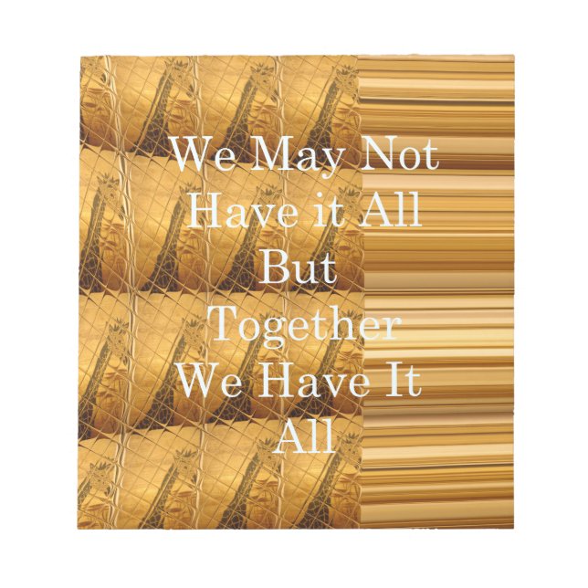 We may not have it all Giraffe Safari  Hakuna Mata Notepad (Front)