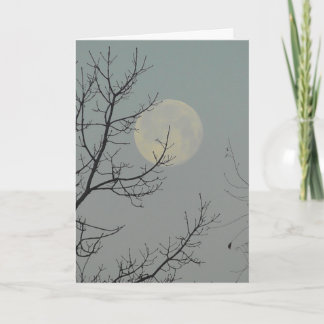 We might be miles apart, Miss You Moon Photo Card