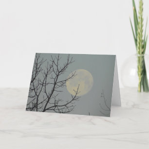 We might be miles apart, Missing You Moon Photo Card