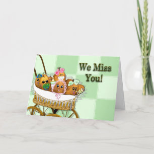 WE MISS YOU - HUMOROUS POTATO SPUDS COLLECTION CARD