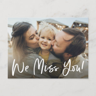We Miss You Photo Postcard