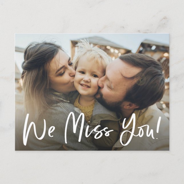 We Miss You Photo Postcard (Front)