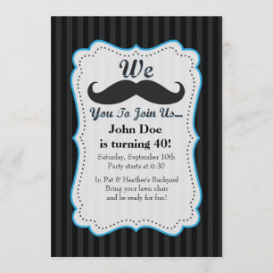 We Moustache You To Join Us Birthday Invitation! Invitation