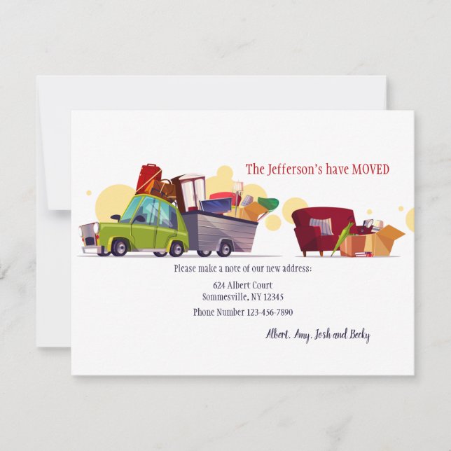 We Moved Announcement Card (Front)