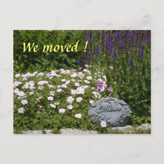 We moved ! announcement postcard
