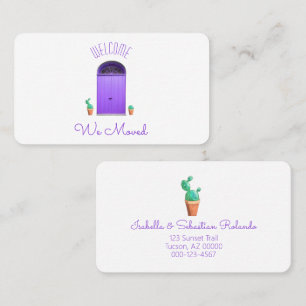 We Moved Announcement Southwest Purple Door Cactus