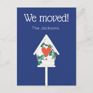We Moved Birdhouse  Postcard