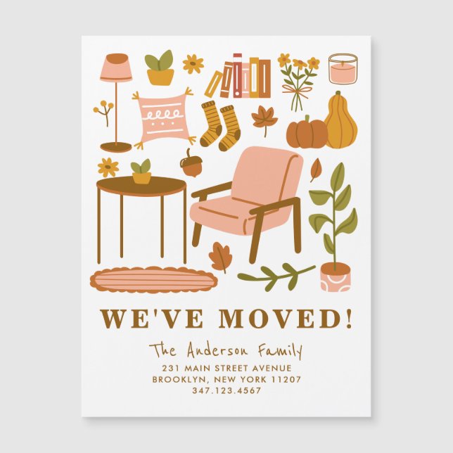 We Moved Boho Fall Home Thanksgiving Autumn Moving (Front)