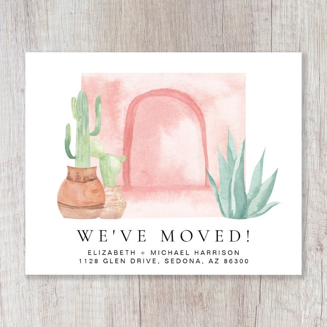 We Moved Cactus Watercolor Moving Announcement (Creator Uploaded)