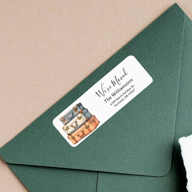 We Moved Change of Address Moving Return Address Label (Modern We Moved Return Address Label)