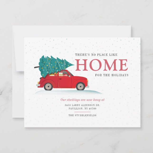 We Moved Christmas Holidays Moving Announcement (Front)