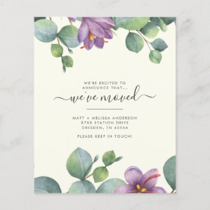 We Moved Eucalyptus Greenery Moving Announcement