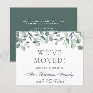 We Moved Eucalyptus Greenery Watercolor Moving Ann