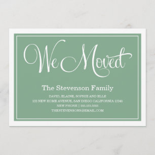 WE MOVED   NEW ADDRESS ANNOUNCEMENTS