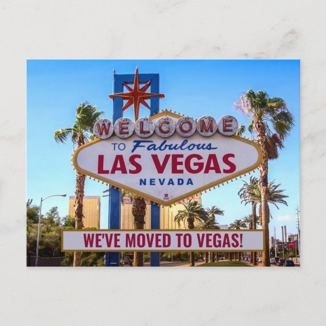 We Moved to Las Vegas New Home Announcement Postcard (Front)
