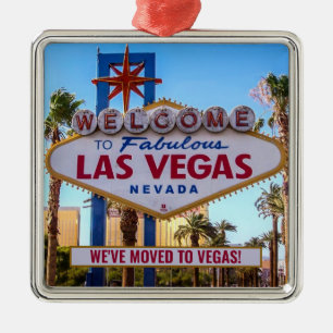 We Moved to Las Vegas New Home Metal Ornament