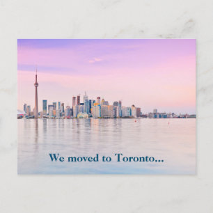 We Moved to Toronto Canada Skyline Photo Moving Postcard