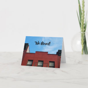 We Moved Urban Apartment Building Card