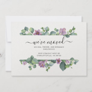 We Moved Watercolor Eucalyptus Moving Announcement