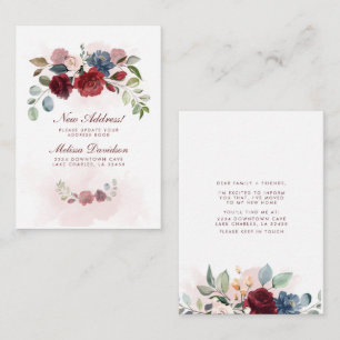 We Moved Watercolor Floral Moving Announcement
