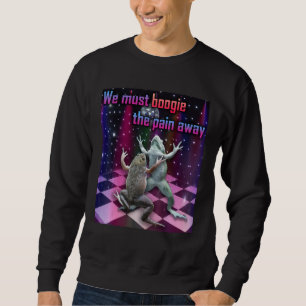 We Must Boogie The Pain Away Dancing Frogs Cute Sweatshirt