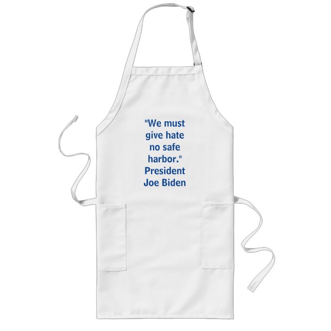 We Must Give Hate No Safe Harbour - Joe Biden Men' Long Apron (Front)